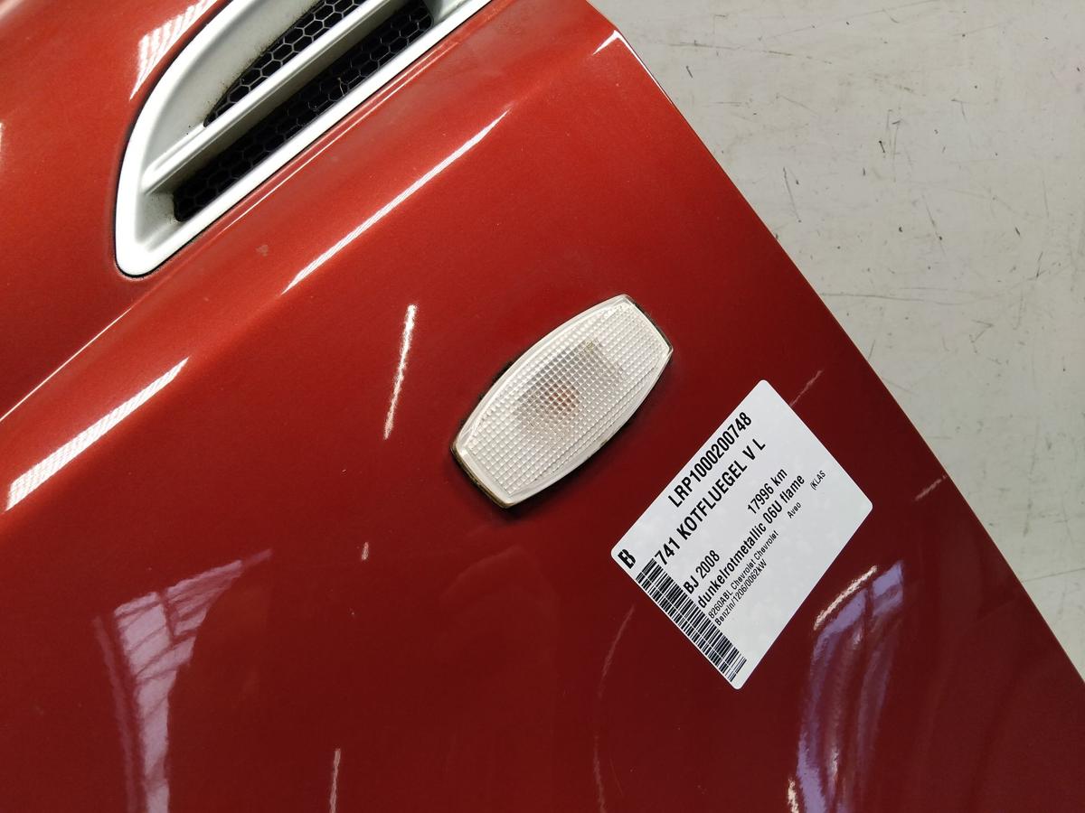 Chevrolet Aveo T250 Steilheck original Kotfl&uuml;gel links dunkelrotmetallic Bj.2008