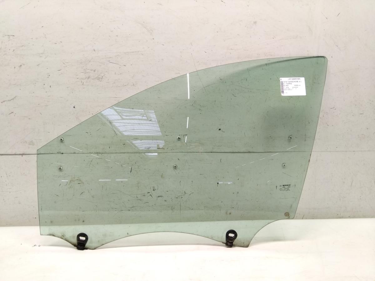Renault Clio 3 original T&uuml;rscheibe vorn links 5-t&uuml;rig gr&uuml;ncolor BJ2008