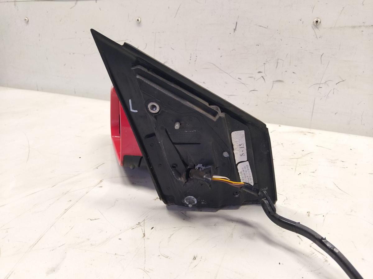 VW Polo 9N3 orig Au&szlig;enspiegel links LP3G Flashrot elektrisch beheizt 7pol BJ2005