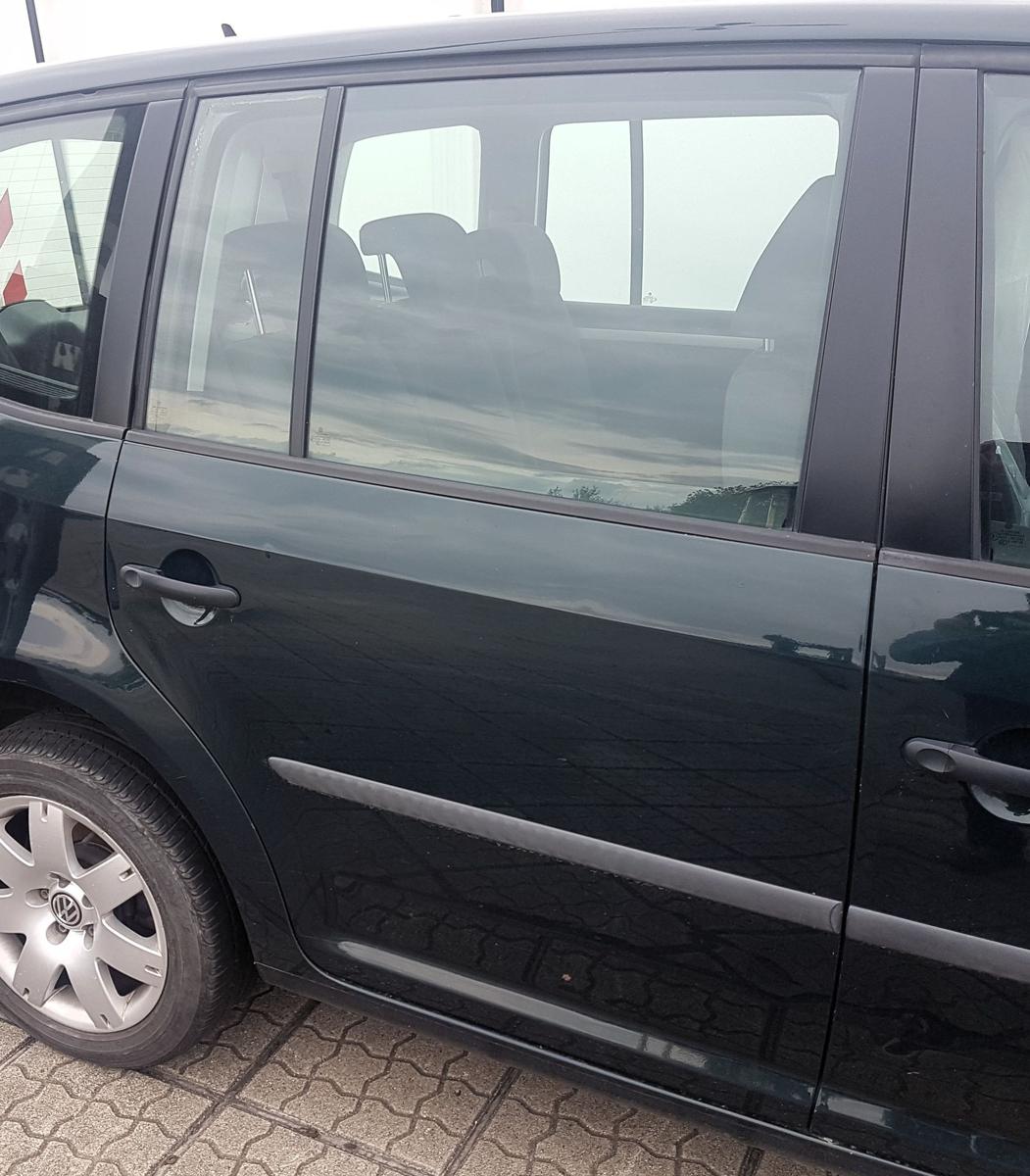 VW Touran 1T3 T&uuml;r hinten rechts in LD6W Veneziengr&uuml;n Bj2013 Rohbaut&uuml;r