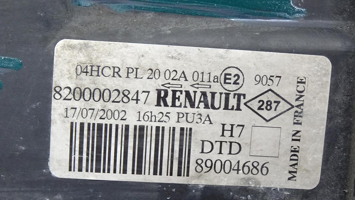 Renault Laguna II Bj2002 Hauptscheinwerfer rechts 8200002847 Frontscheinwerfer