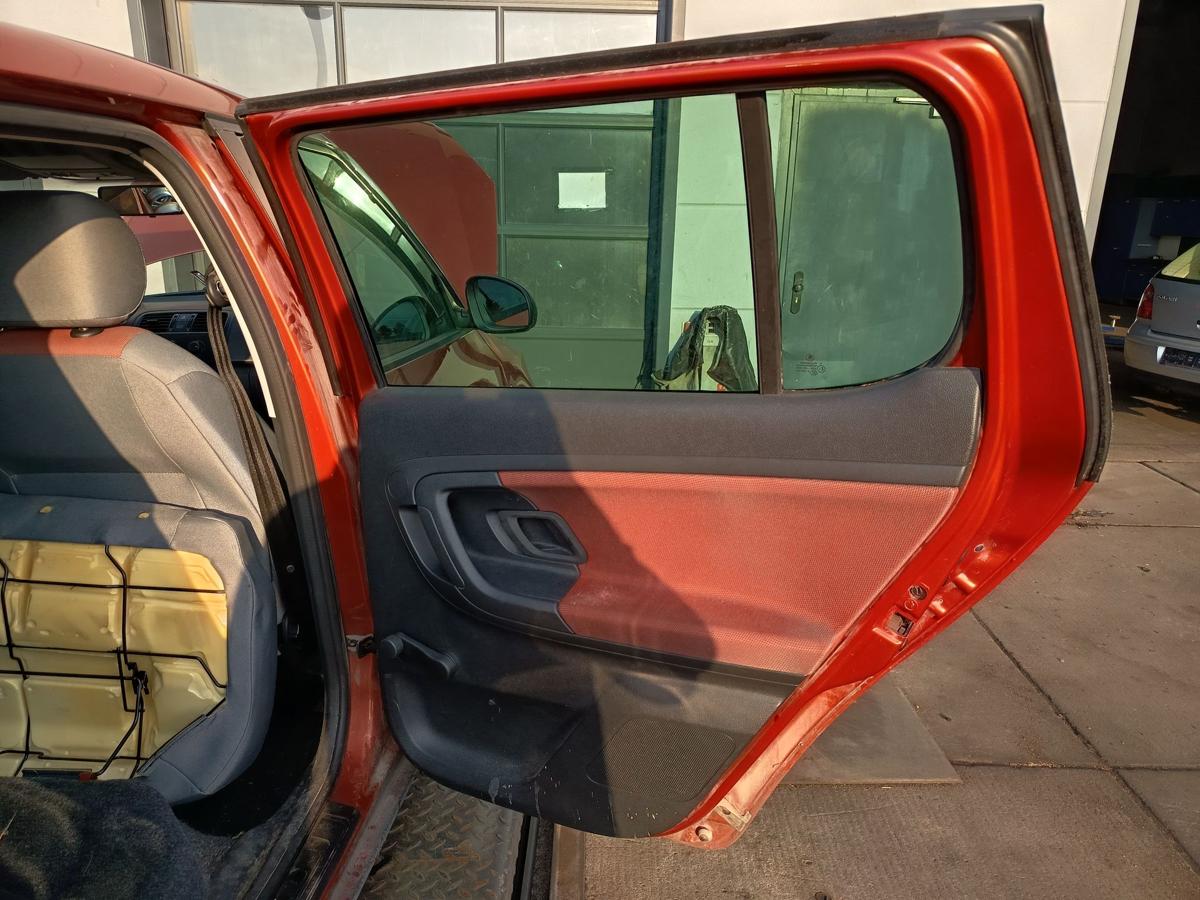 Skoda Fabia II 5J original T&uuml;r Roht&uuml;r hinten rechts LF3H Orange Baujahr 2007