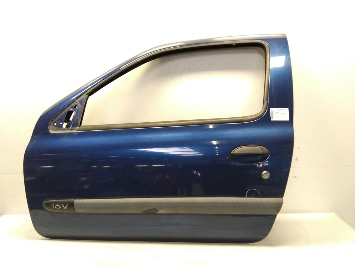 Renault Clio 2 T&uuml;r vorn links Fahrert&uuml;r 3-T&uuml;rer TED44 Bleu Odyssee BJ2002