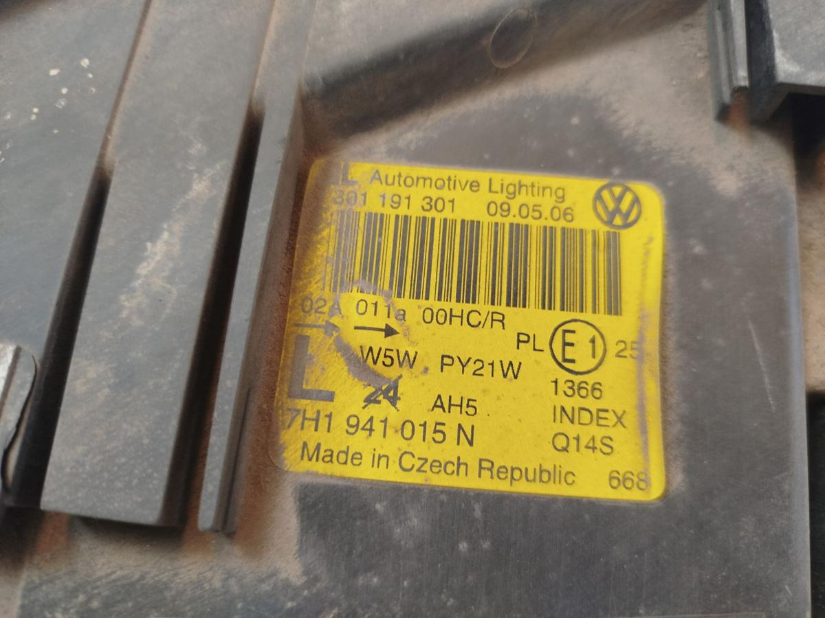 VW T5 7H Scheinwerfer vorn links Frontscheinwerfer Haligen H4 Tr&uuml;b OEM