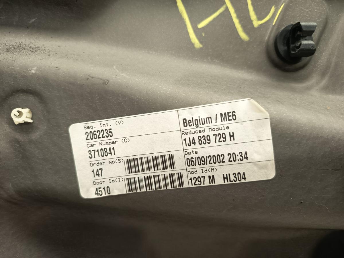 VW Golf IV Bora original Fensterheber hinten links Fond Aggregattr&auml;ger mit Motor