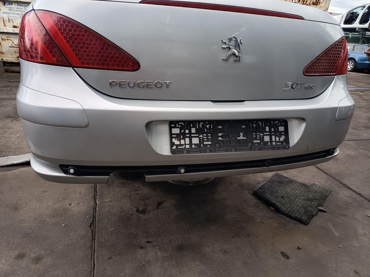 Peugeot 307CC Cabrio orig Stoßstange hinten Stoßfänger EZR Silbergrau Bj 2003