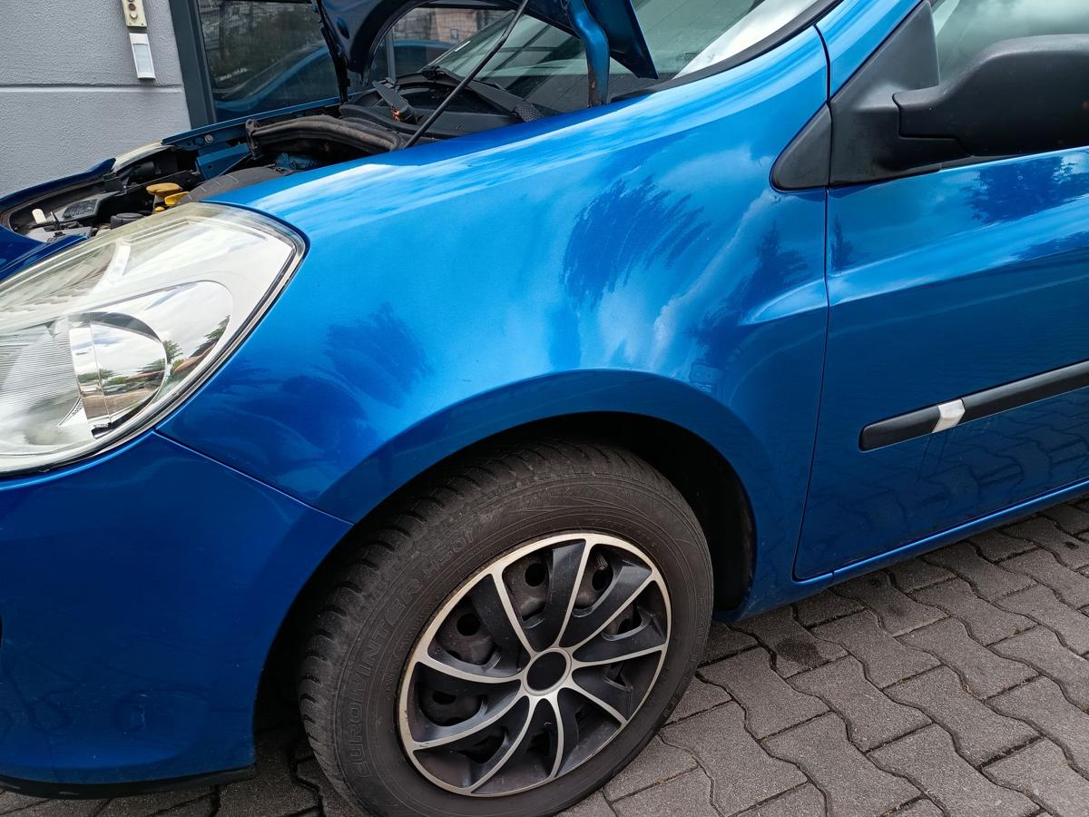 Renault Clio III orig Kotflügel links TEI45 Blau met Bj 2006