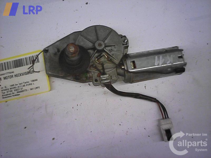 MOTOR HECKWISCHER; Wischermotor H; MICRA (K11,AB 01/93); K11 AB 01/93 - 06/00; 287105F100;