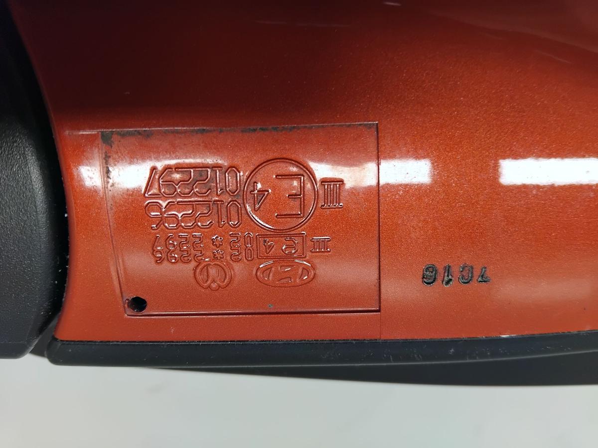 Hyundai Accent 3 MC orig Au&szlig;enspiegel links elektrisch&beheizt BJ2007 N8 Tango Red