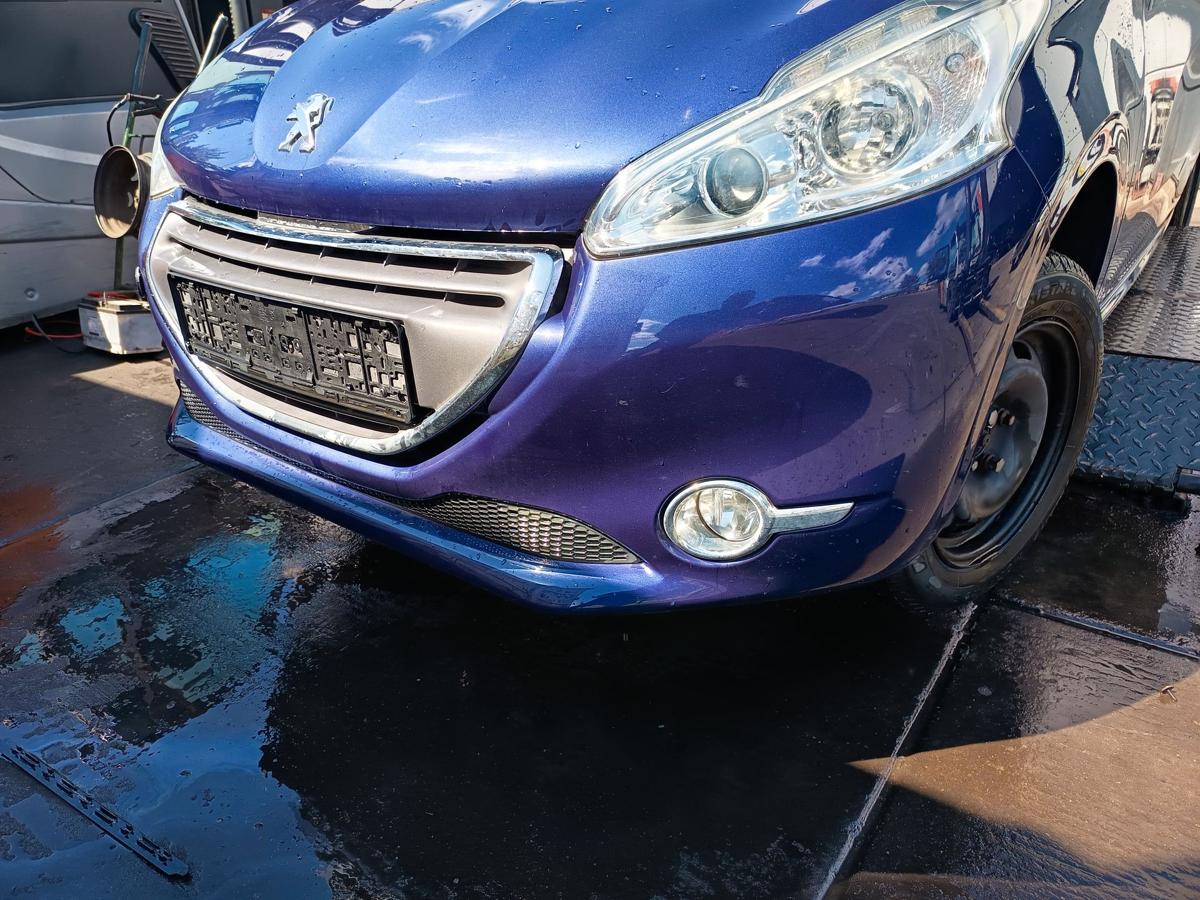 Peugeot 208 I orig Stoßstange vorn Stoßfänger NSW KUC Blau Bj 2012-2015