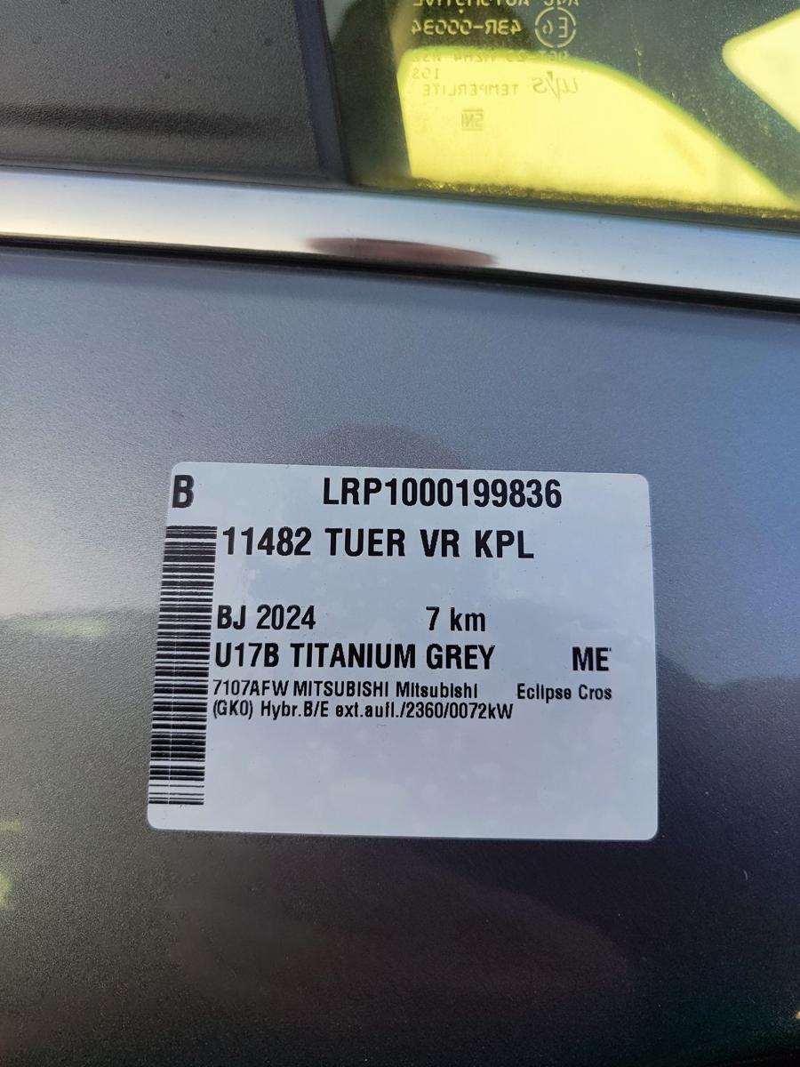 Mitsubishi Eclipse Cross original T&uuml;r Beifahrert&uuml;r rechts Titanium grau U17