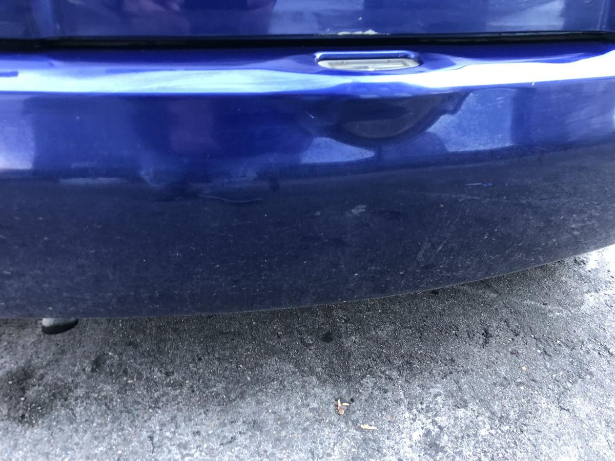 Nissan Micra K12 Stoßfänger hinten Heckschürze BW6 Dark Blue Perl Kratzer