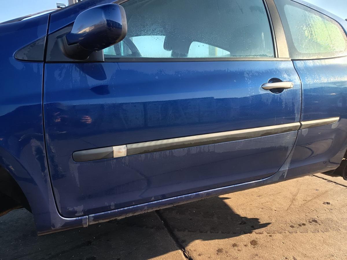 Renault Clio III orig T&uuml;r links 3trg Fahrert&uuml;r NV432 Blau Bj 2006