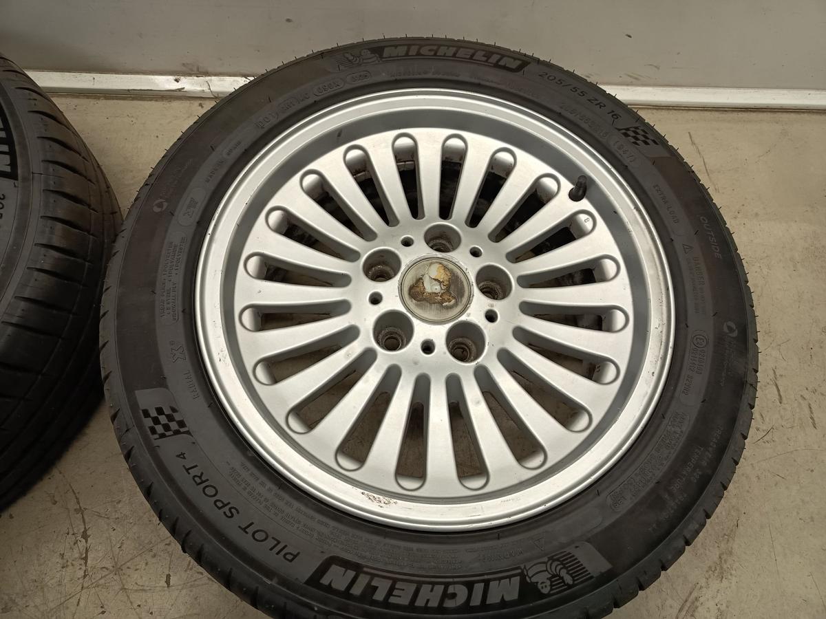 BMW E39 original Alufelgensatz 7x16 ET20 mit Sommerreifen DOT 0125