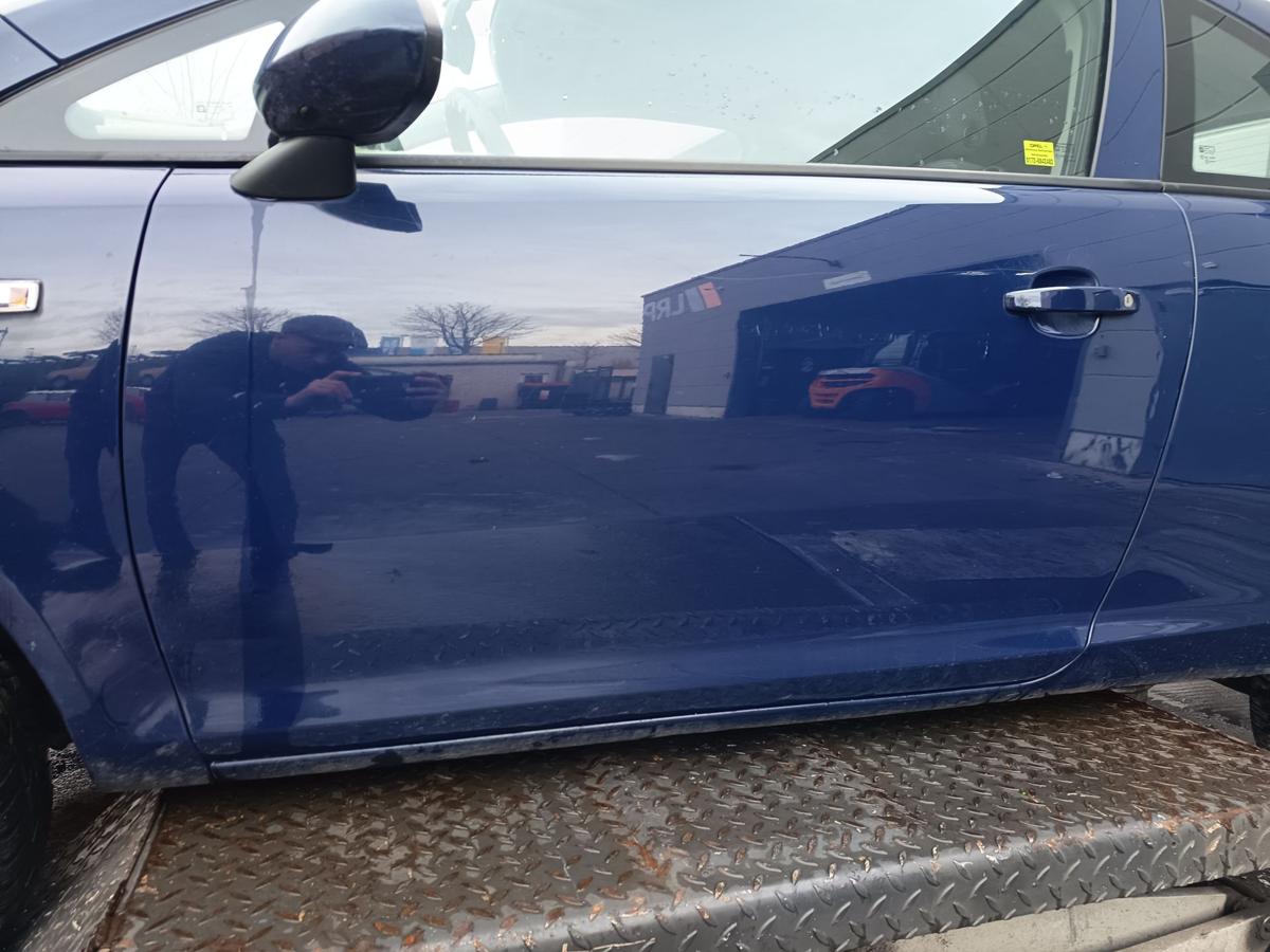 Opel Corsa D orig Tür links Fahrertür 3türer Z20Z Blau Bj 2012