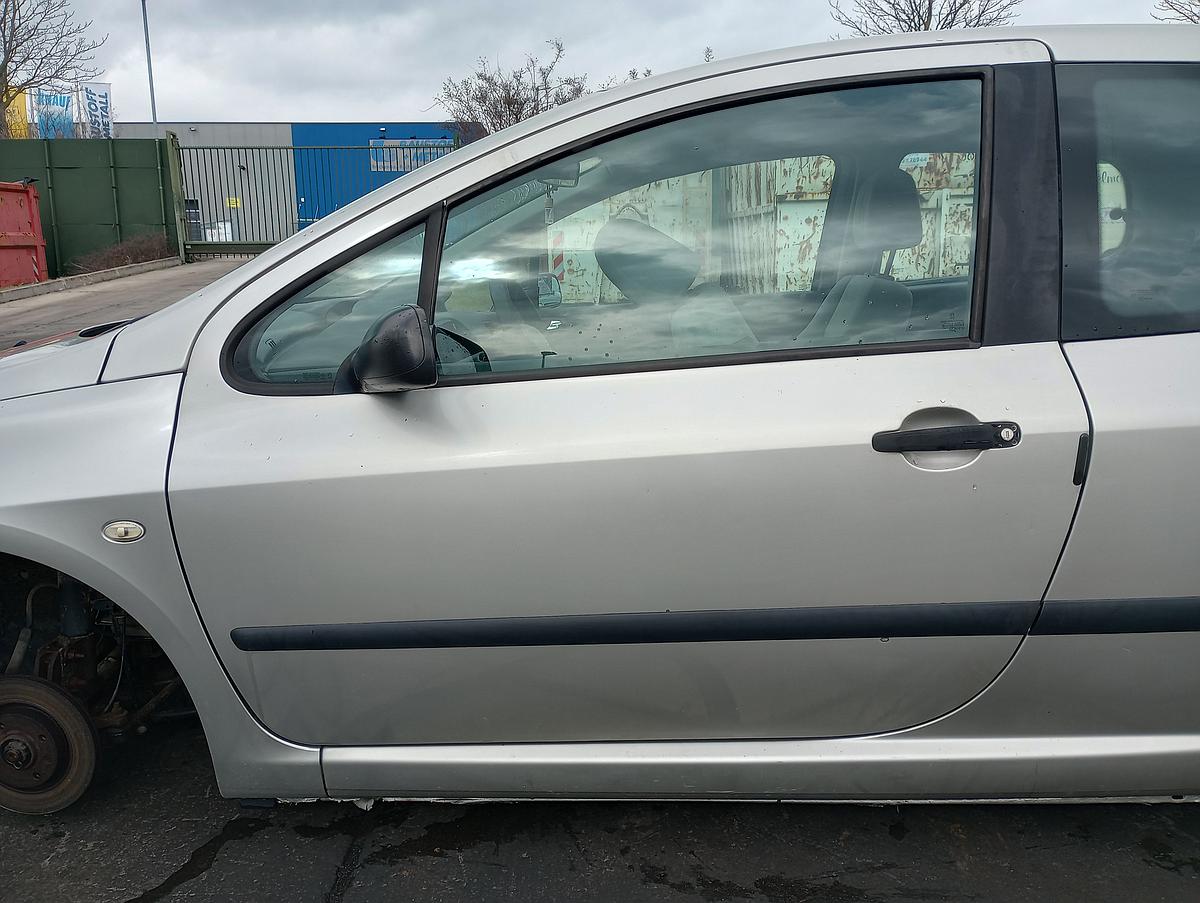 Peugeot 307 orig Tür links Fahrertür 3trg Facelift ETS Aschgrau met Bj 06