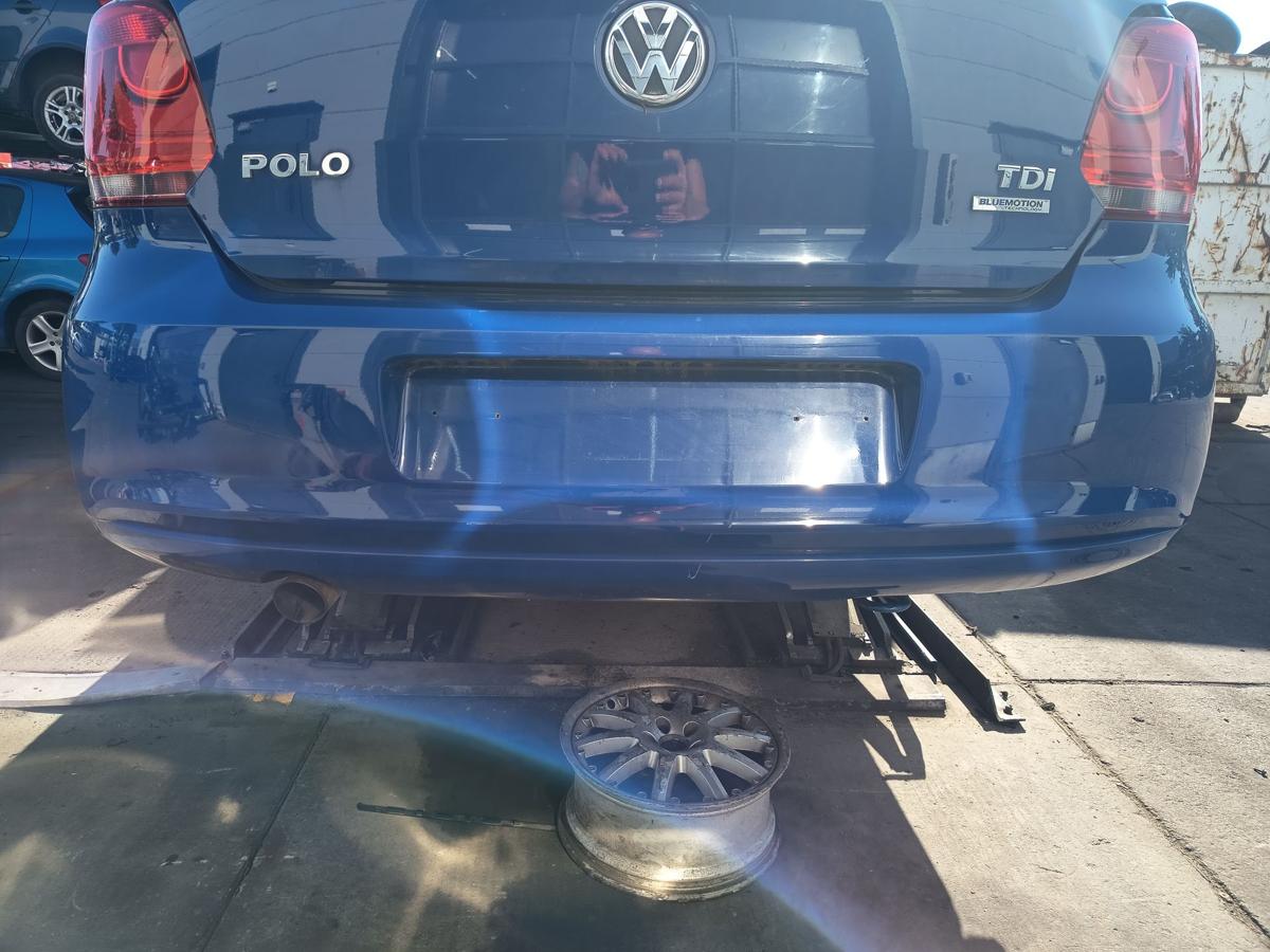 VW Polo 6R orig Stoßstange hinten Stoßfänger Heck LD5E Blau Bj 2011