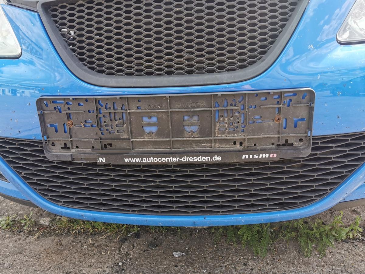 Seat Ibiza 6J Stossstange Stossfänger Bumper vorn NSW blau