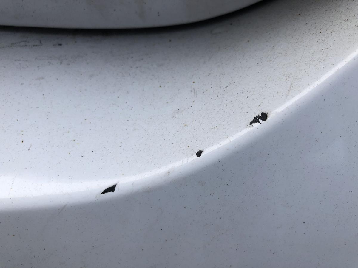 Opel Astra H GTC Sto&szlig;f&auml;nger hinten Hecksch&uuml;rze Hecksto&szlig;stange 10U Casablancawei&szlig;