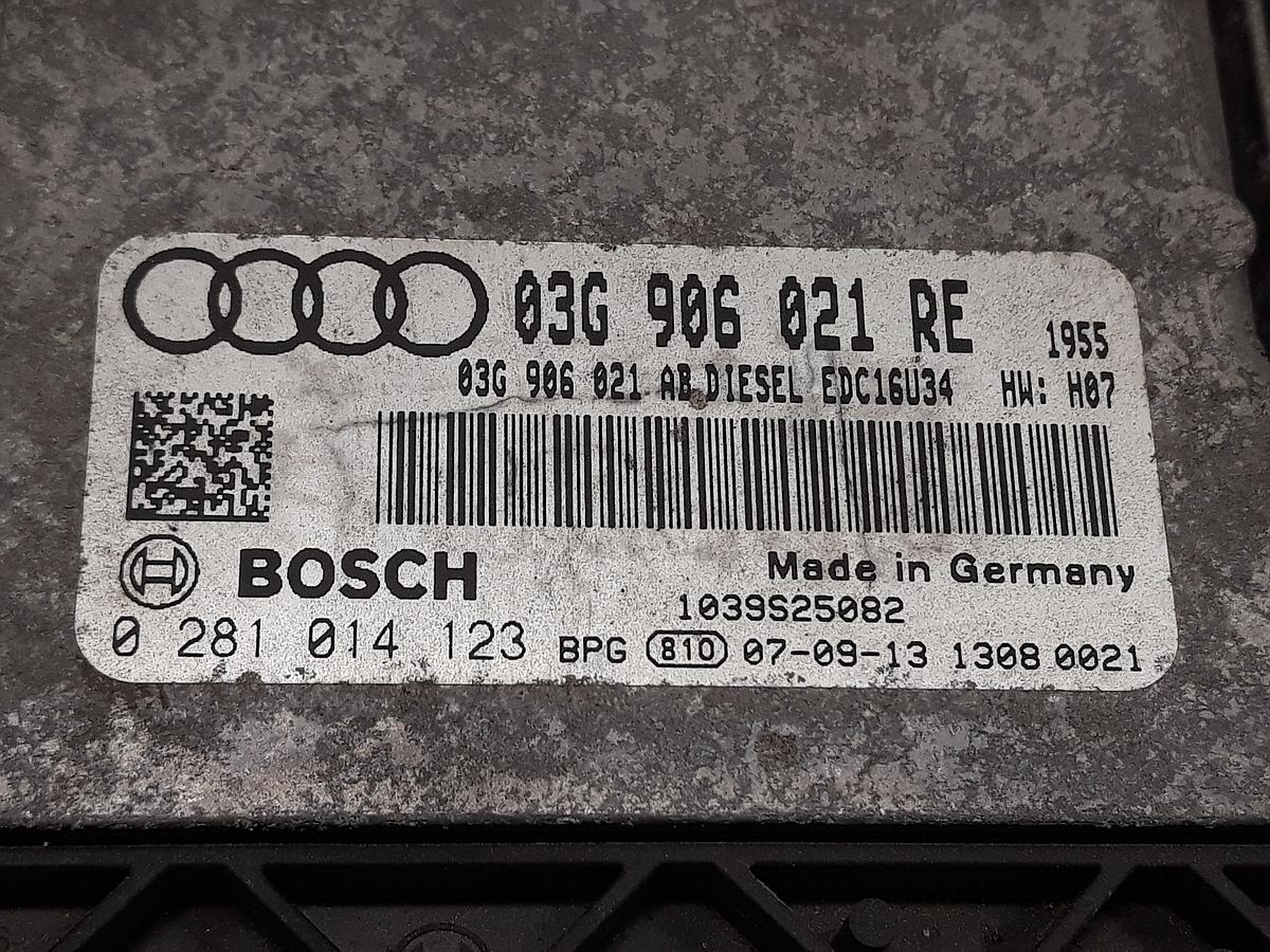 Audi A3 8P Bj.2007 original Motorsteuergerät 1,9TDI 77KW, 0281014123 Bosch