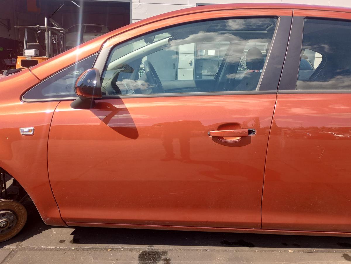 Opel Corsa D orig Tür vorn links 5Trg Fahrertür Z50K Curry Red Bj 2012