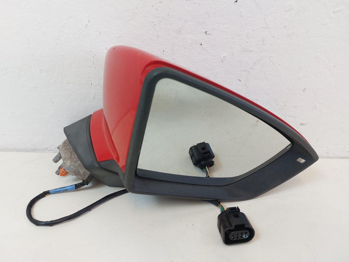 Seat Leon 5F Au&szlig;enspiegel rechts Spiegel Seitenspiegel elekt LS3H Emocion Rot