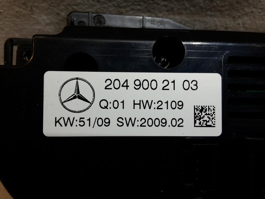 Mercedes C-Klasse W204 BJ 2010 Klimabedienteil Heizungsregulierung 2049002103