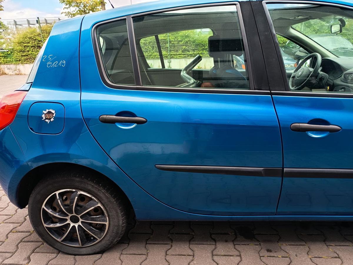 Renault Clio III orig Tür hinten rechts 5türer TEI45 Blau met Bj 2006