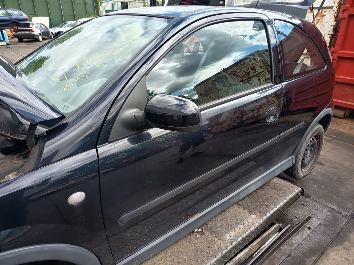 Opel Corsa C 3t&uuml;rig original T&uuml;r links Fahrer Z20R Saphirschwarz Bj 2003