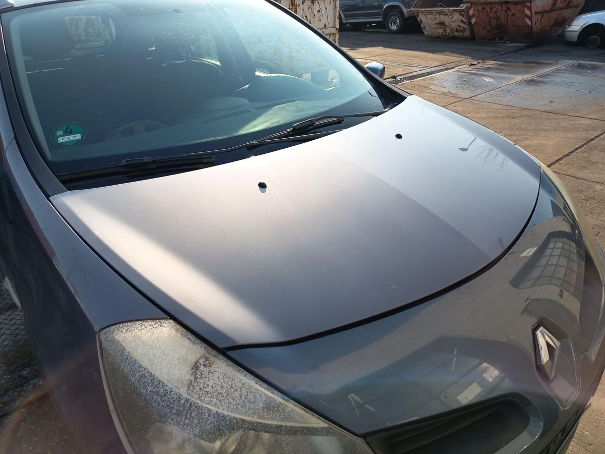 Renault Clio III Kombi original Motorhaube TEJ47 Blue Gris Metallic Bj 08