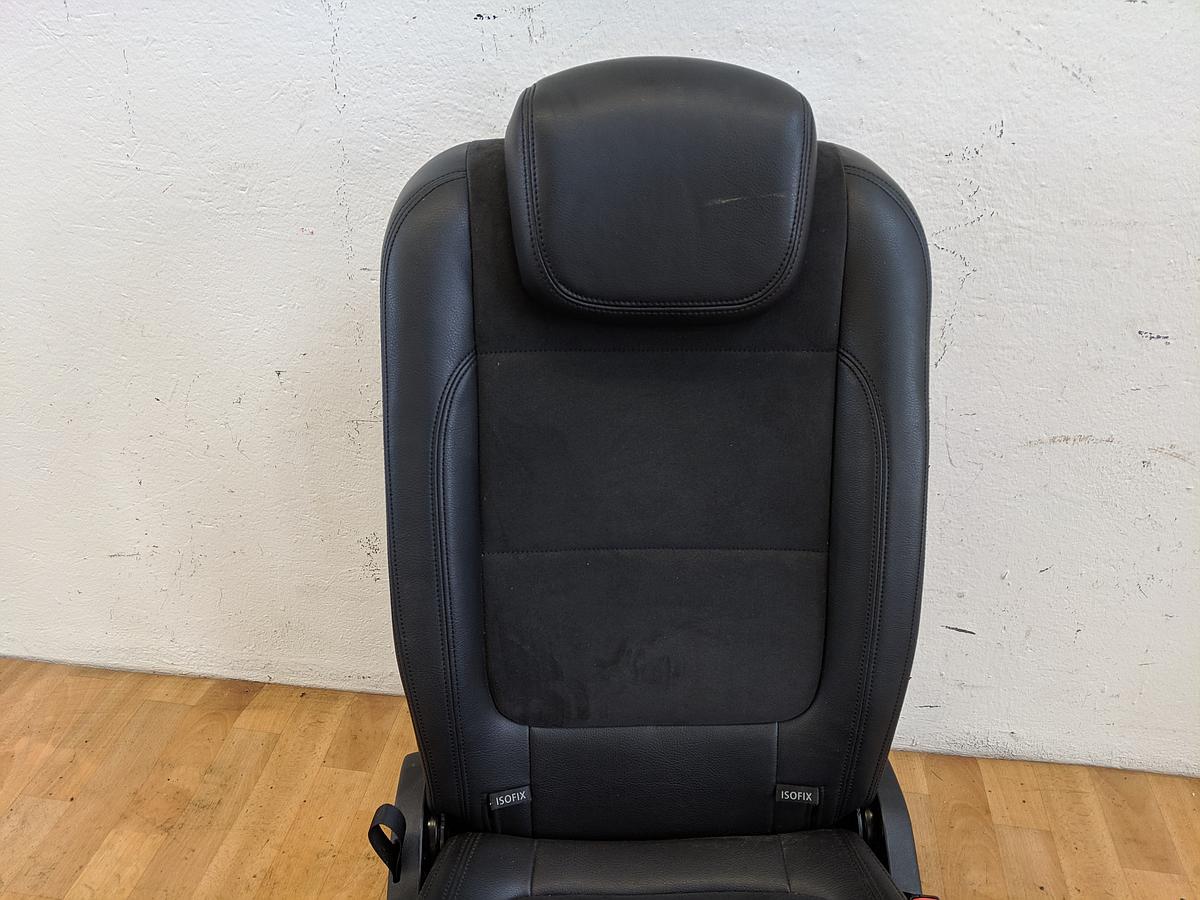 Einzelsitz Sitz hinten Mitte 2. Reihe Leder Alcantara schwarz VW Sharan 7N