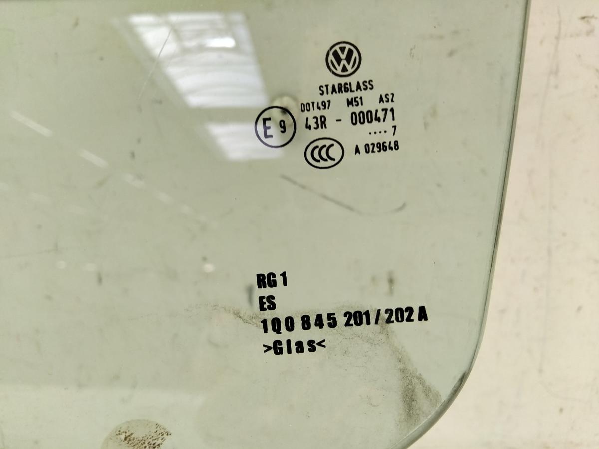 VW Eos original T&uuml;rscheibe vorn links gr&uuml;ncolor BJ2007