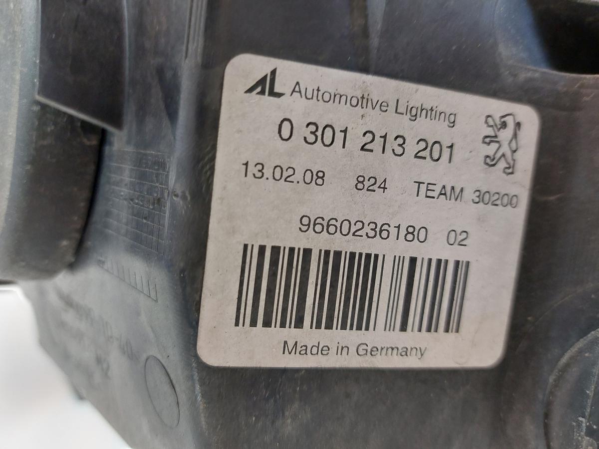 Peugeot 407 6D 6E Scheinwerfer links 0301213201 Headlight Frontscheinwerfer