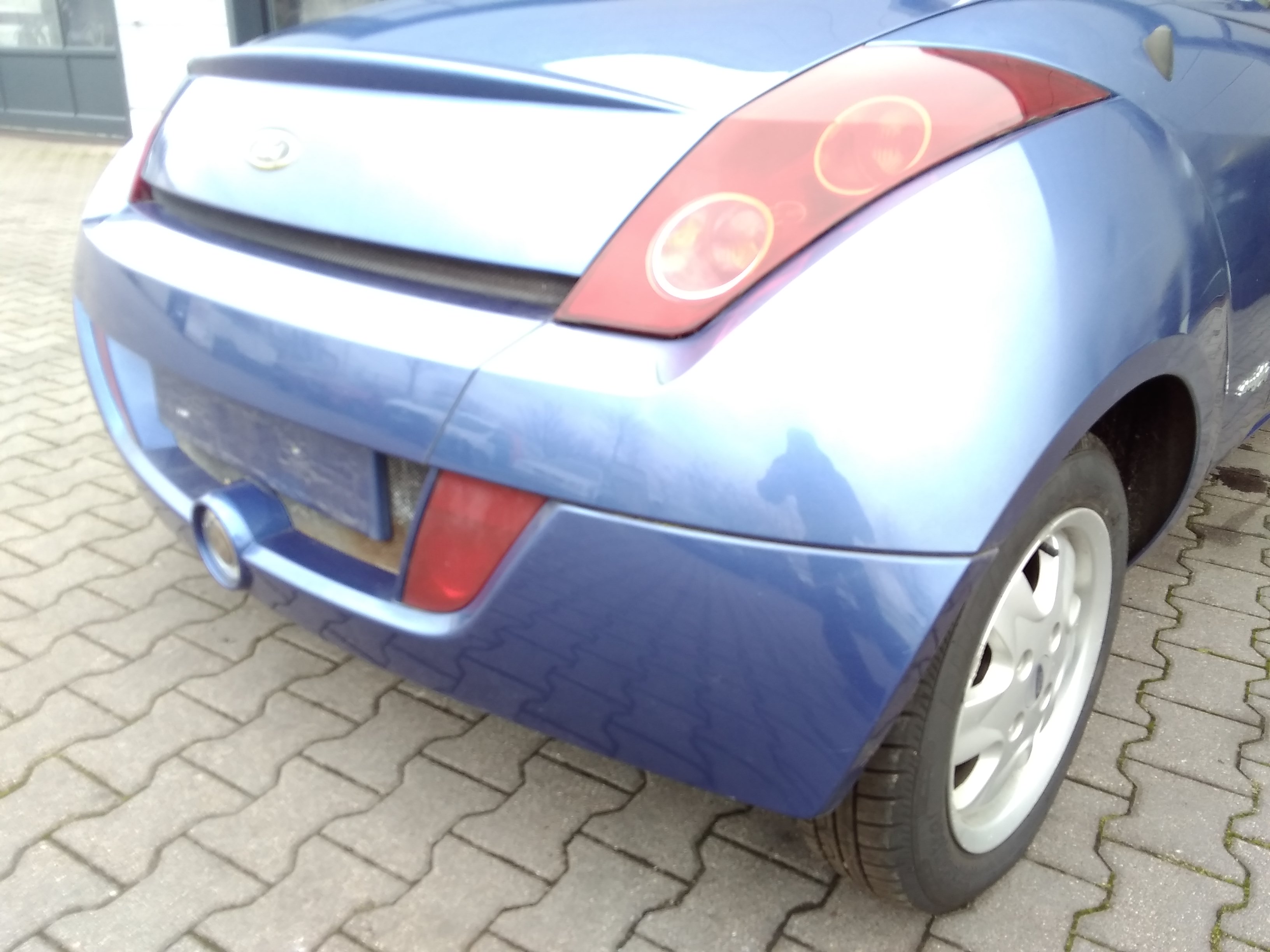 Ford StreetKa orig Stoßstange Stossfänger hinten rechts Imerialblau met Bj 04