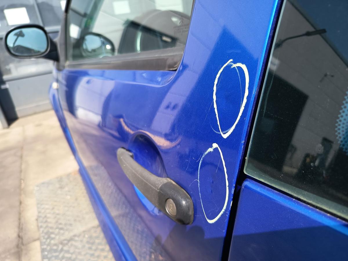 Citroen C2 original Tür links Fahrer KMH Königsblau Bj 2005
