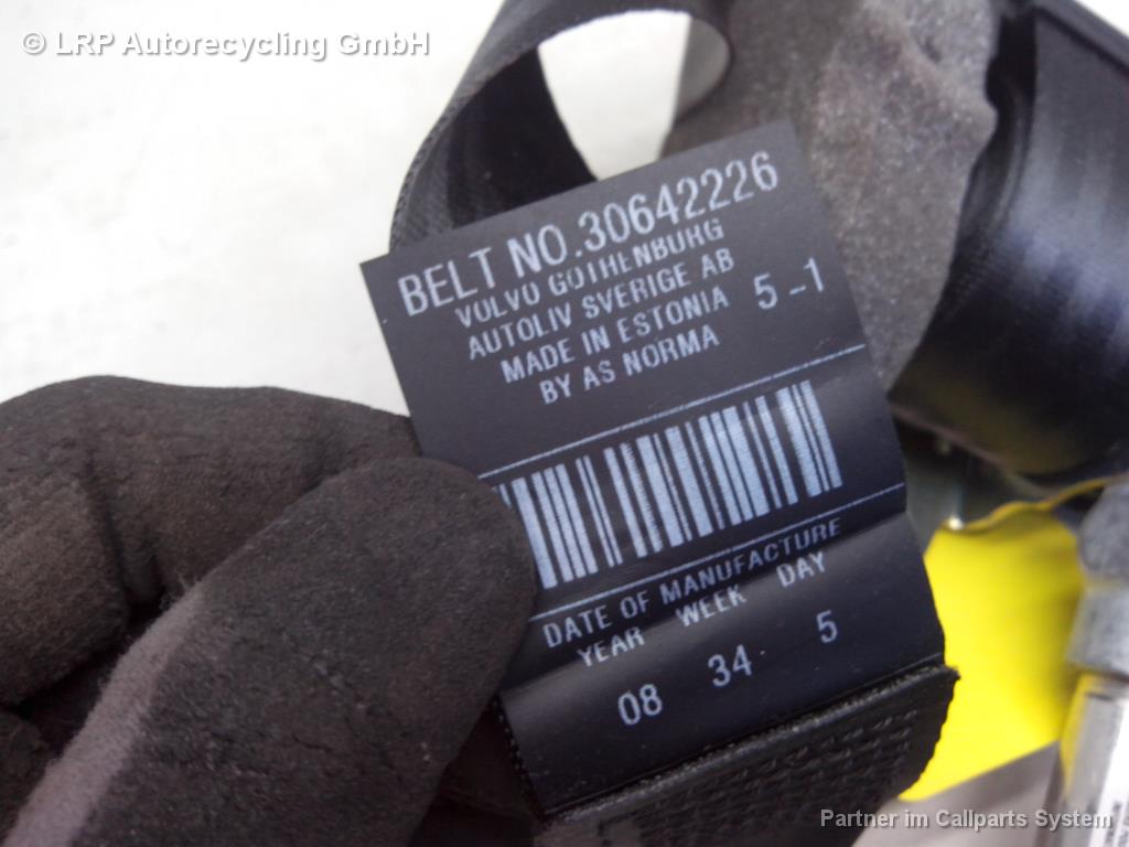 Volvo C30 Sicherheitsgurt Sitz hinten links 30642226 schwarz BJ2009