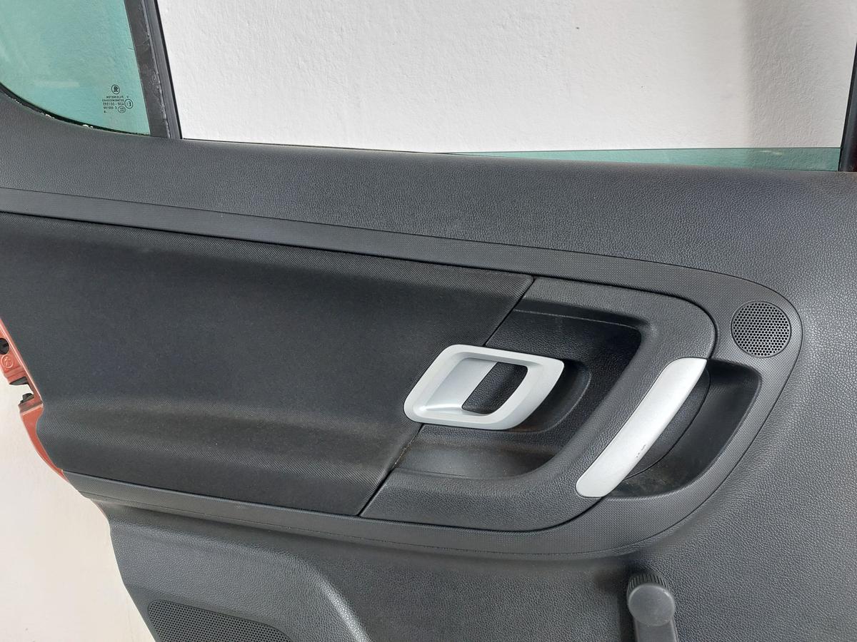Skoda Fabia 5J T&uuml;r hinten links Fondt&uuml;r Rohbau LF3H Tangerine Orange 06-14 5trg