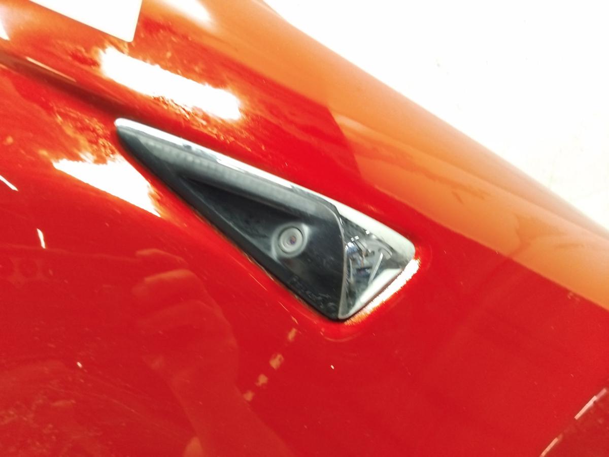 Tesla Model S Facelift original Alu Kotfl&uuml;gel rechts PPMR sunset red Bj.2019