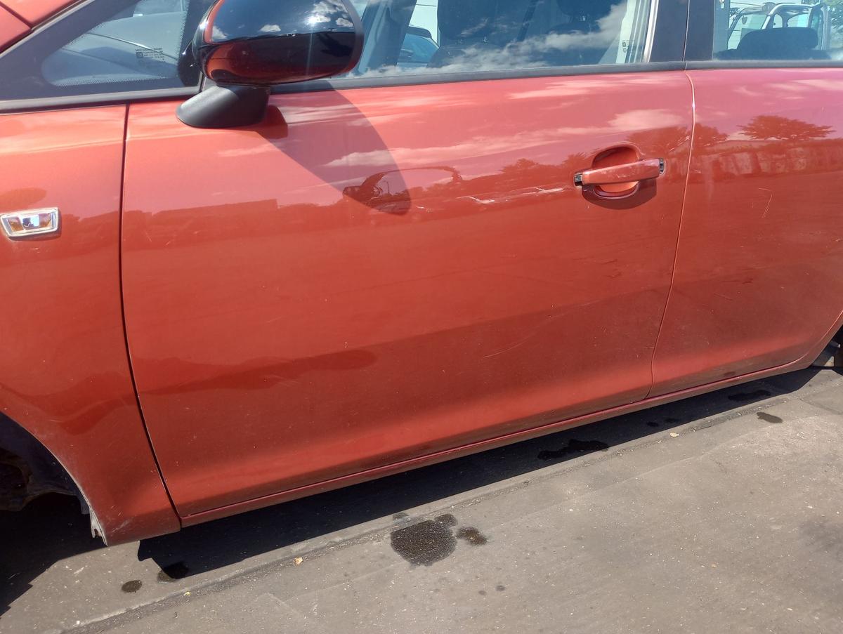 Opel Corsa D orig Tür vorn links 5Trg Fahrertür Z50K Curry Red Bj 2012