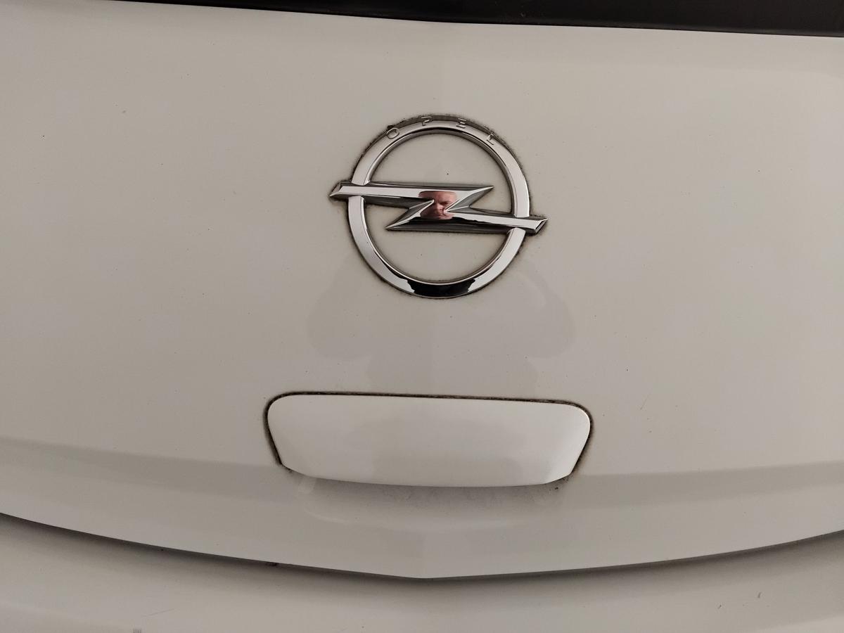 Opel Corsa D 3-T&uuml;rer Heckklappe casablancaweiss Z474 mit Scheibe dunkel BJ2011