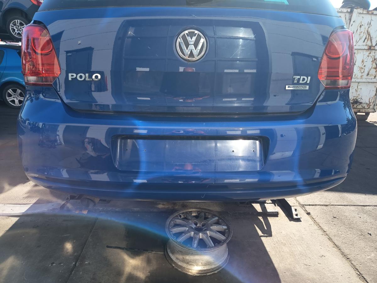 VW Polo 6R orig Stoßstange hinten Stoßfänger Heck LD5E Blau Bj 2011