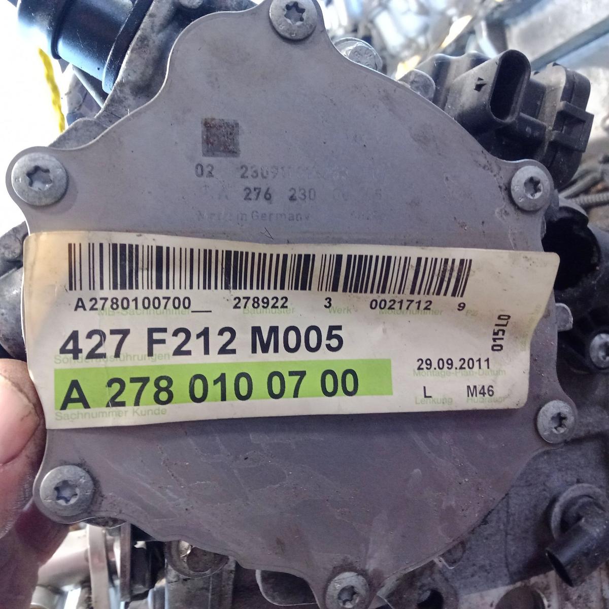 Motorteile 278922 4.7 300kw Mercedes E 500 4-Matic 212 Bj.2011