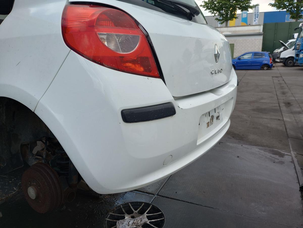 Renault Clio III 3 orig Stoßstange Stossfänger hinten OV369 Ice white Bj 2007