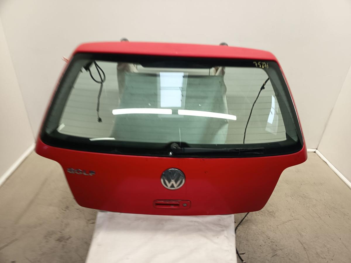 VW Golf IV orig Heckklappe mit Scheibe LP3G Flashrot Bj 1999