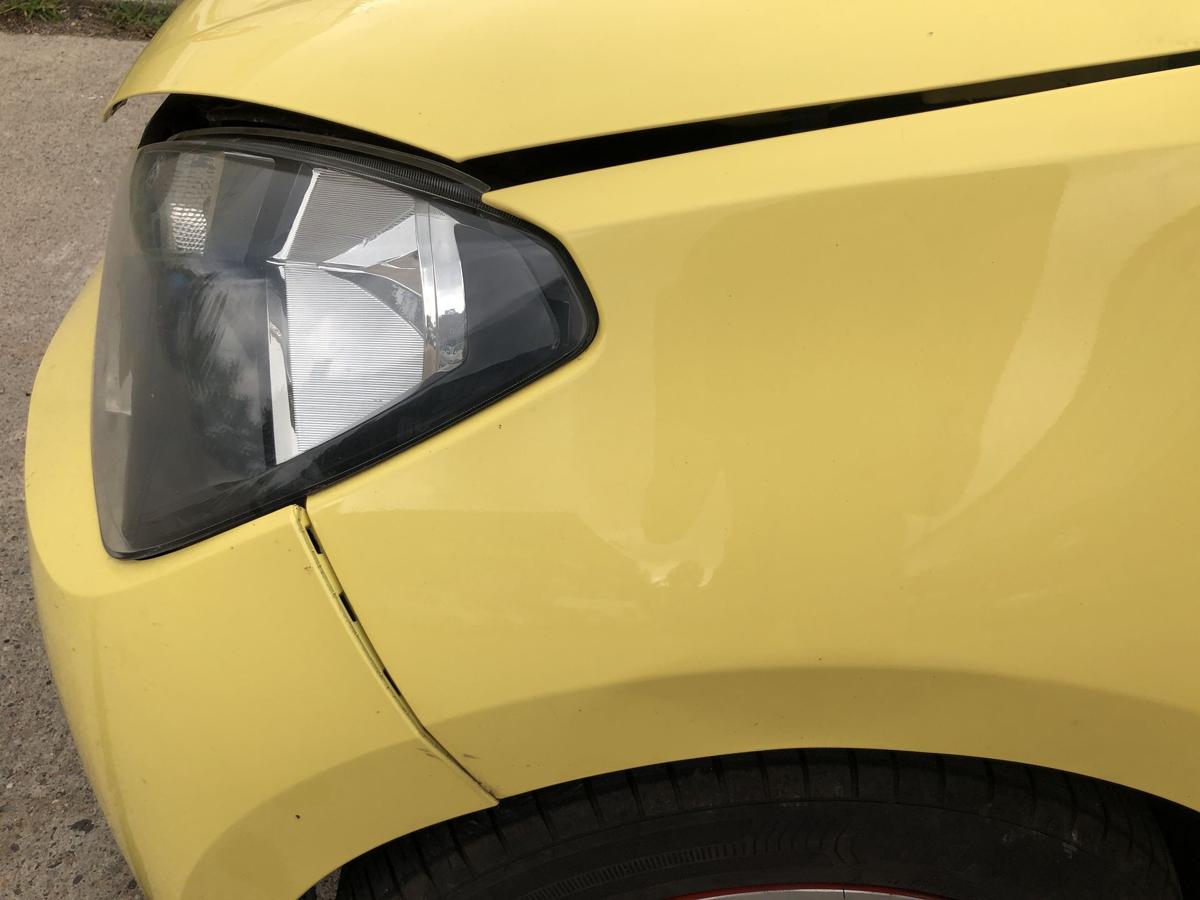 Seat Mii Typ AA Kotfl&uuml;gel vorn links Fahrerseite LB1B Sunflower Yellow