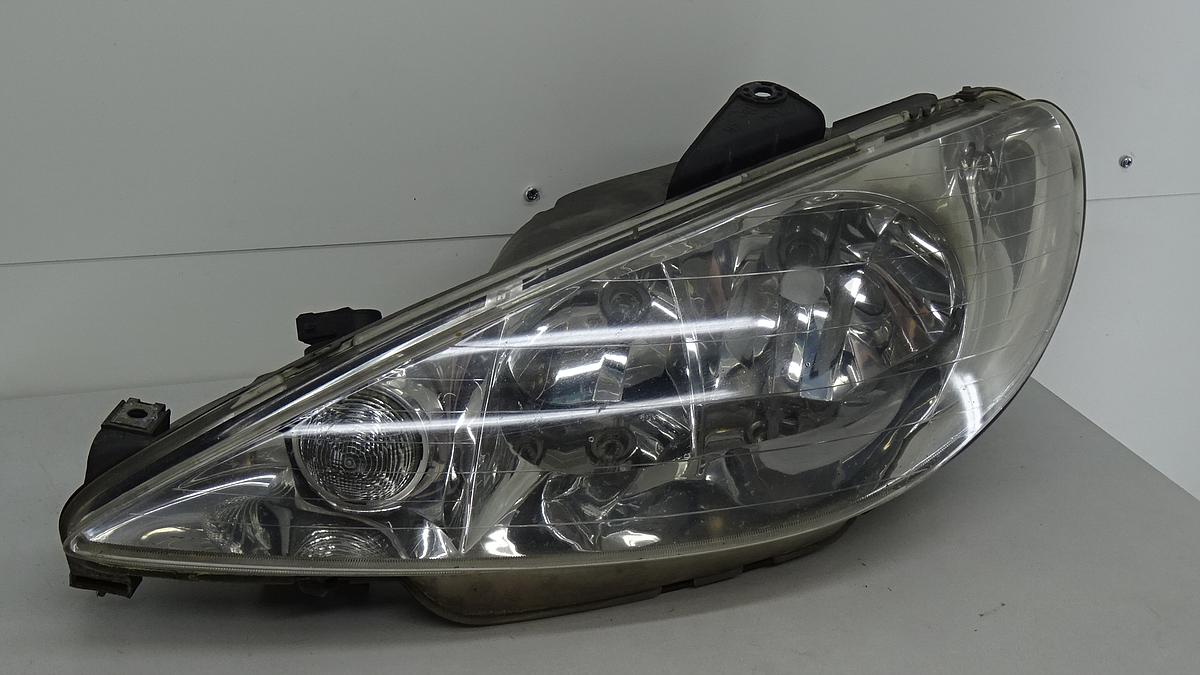 Peugeot 206 2C BJ2002 Scheinwerfer links Halogen H7 mit LWR Peugeot 9628666880