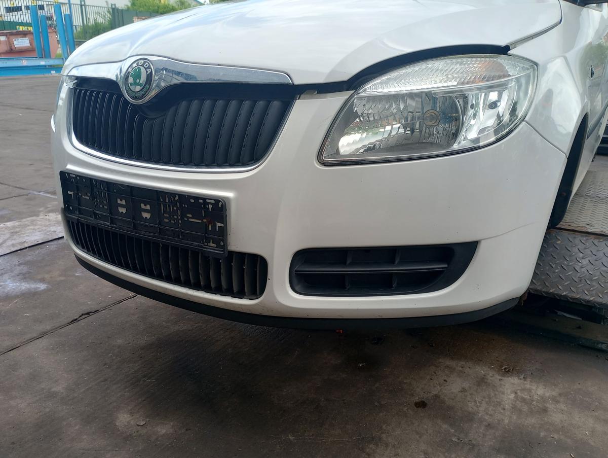 Skoda Roomster 5J orig Stoßstange vorn Stoßfänger LF9E Weiß Bj 2009