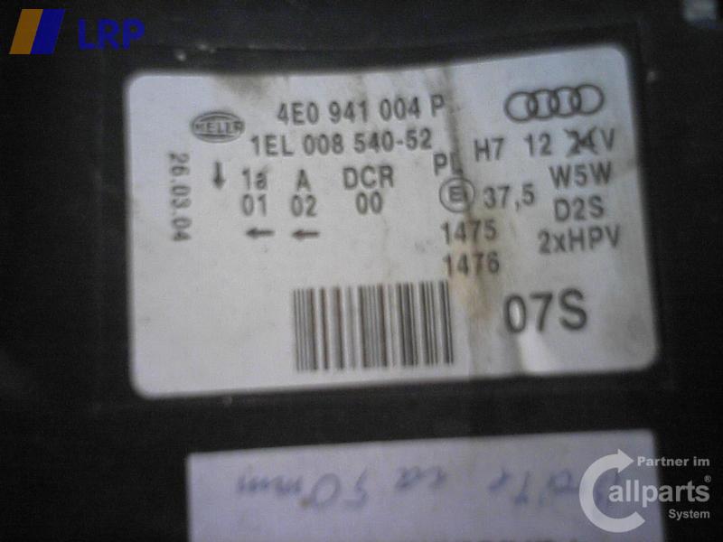 Audi A8 4E D3 original Scheinwerfer rechts Xenon Bj.2002