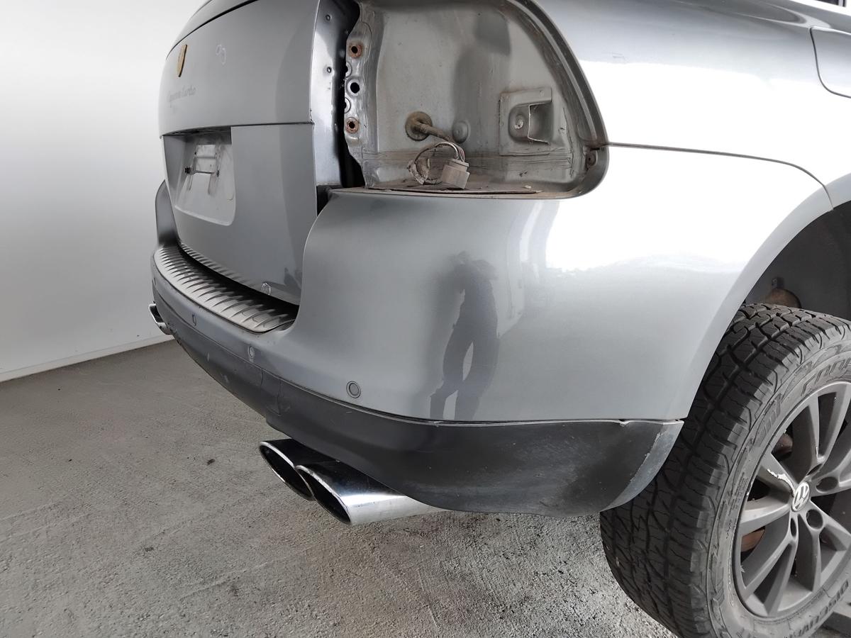 Porsche Cayenne 9PA Turbo orig.Stossf&auml;nger Sto&szlig;stange hinten PDC BJ2003 LD7Z Titanium