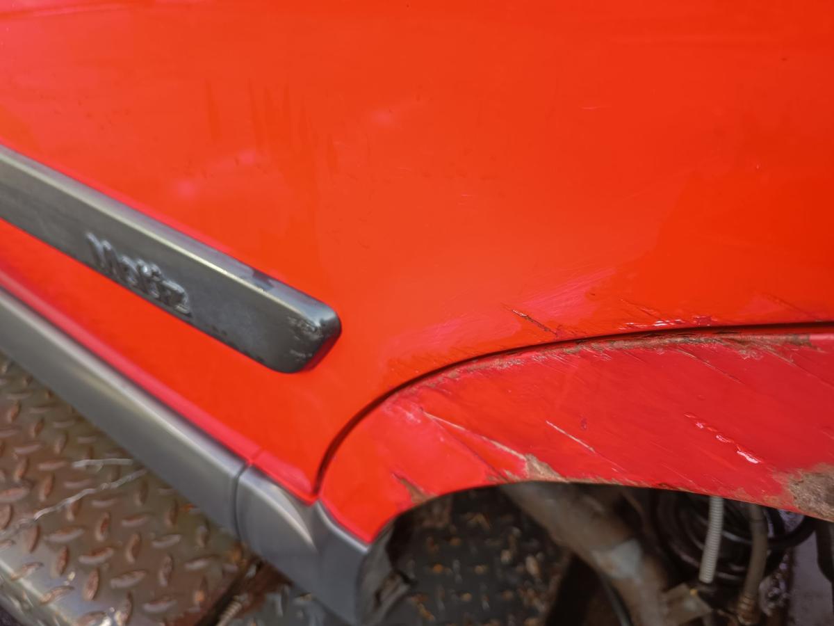 Chevrolet Matiz M200 original T&uuml;r hinten links Fond 71U Super red Bj 2009